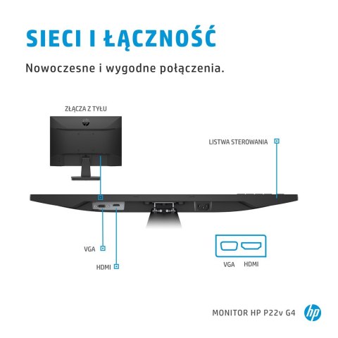 Monitor HP P22v G4 21,5"FHD 5ms 250nits 60Hz HDMI