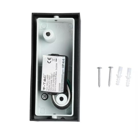 Kinkiet ścienny V-TAC VT-7652 230V IP44 GU10 (SKU 7509) Czarny Kinkiet ścienny V-TAC VT-7652 230V IP44 GU10 (SKU 7509) Czarny