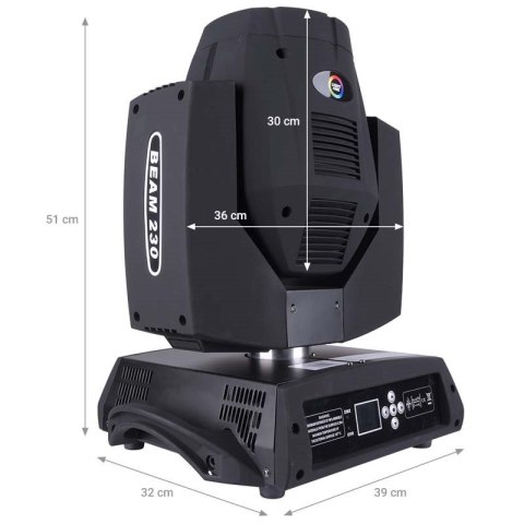 LIGHT4ME 7R BEAM 230W głowica ruchoma oświetlenie