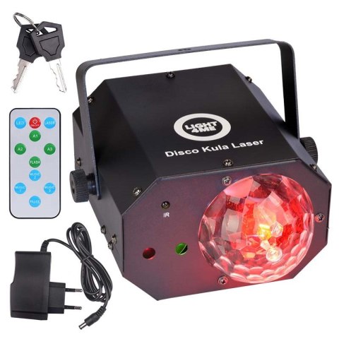 LIGHT4ME DISCO KULA LASER multiefekt świetlny LED LIGHT4ME DISCO KULA LASER multiefekt świetlny LED