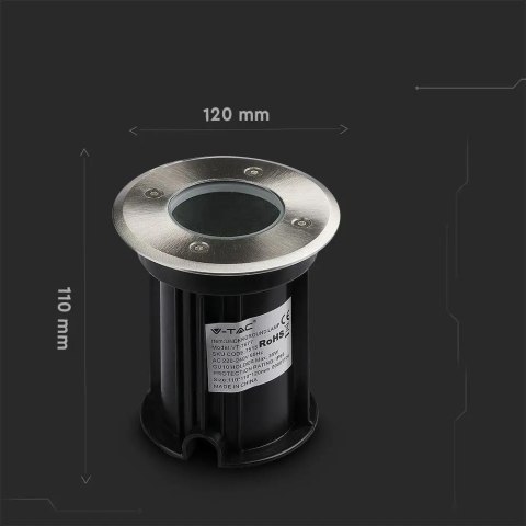 Oprawa gruntowa V-TAC VT-7677 najazdowa 230V IP65 GU10 (SKU 7515) Czarny, Srebrny
