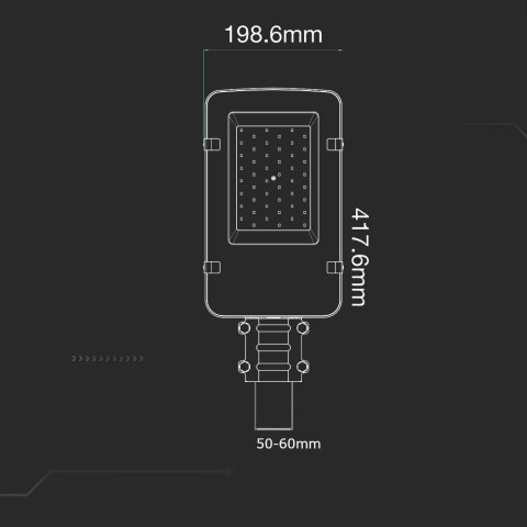 Oprawa uliczna LED V-TAC VT-30ST 30W SAMSUNG CHIP 4000K 3000lm (SKU 215251) Szary
