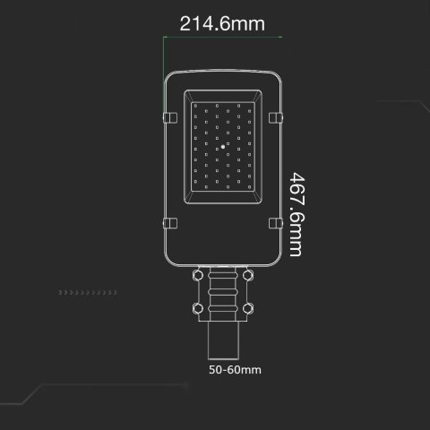 Oprawa uliczna LED V-TAC VT-50ST 50W SAMSUNG CHIP 4000K 5000lm (SKU 215271) Szary