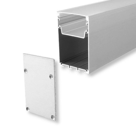 Profil aluminiowy V-TAC VT-8127 2mb anodowany, klosz mleczny 50x75mm (SKU 2872)