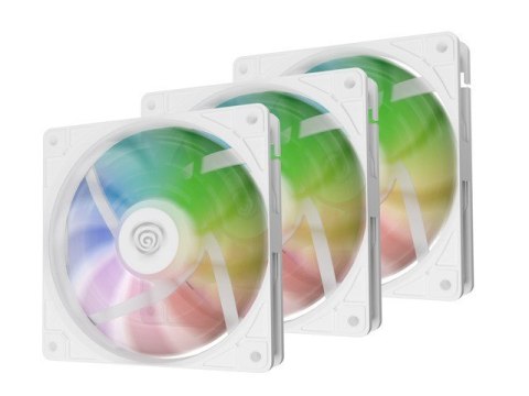 Zestaw 3 wentylatorów Genesis OXAL 120 ARGB biały Zestaw 3 wentylatorów Genesis OXAL 120 ARGB biały