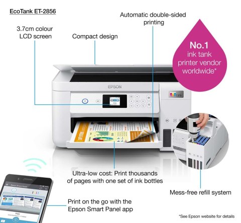 Drukarka Epson EcoTank ET-2856 (C11CJ63406)