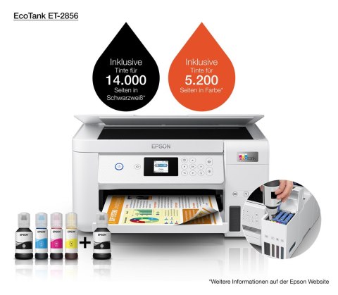 Drukarka Epson EcoTank ET-2856 (C11CJ63406)
