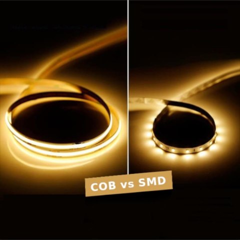 Taśma LED V-TAC VT-COB 512 bezpunktowa 512LED COB 24V CRI90+ 12W/m 6000K 1000lm (SKU 2651)