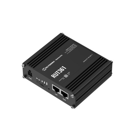 Teltonika Przemysłowy router 4G LTE RUT361 Cat 6 LTE, WiFi 4, 2x RJ45 100Mb/s, IP30 Teltonika Przemysłowy router 4G LTE RUT361 Cat 6 LTE, WiFi 4, 2x RJ45 100Mb/s, IP30