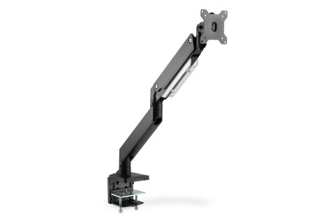 Ramię biurkowe pojedyńcze z zaciskiem 1xLCD z sprężyną gazową max. 35" i 15kg