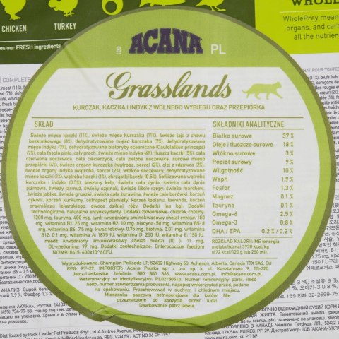 ACANA Grasslands cat 340g ACANA Grasslands cat 340g