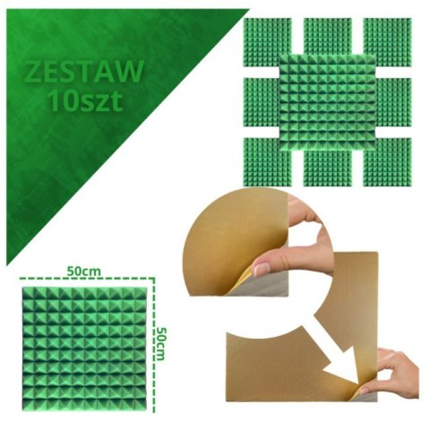 DNA AM2 GN panel akustyczny zestaw 10 szt. zielony DNA AM2 GN panel akustyczny zestaw 10 szt. zielony