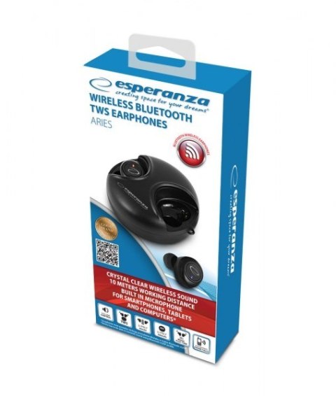 ESPERANZA SŁUCHAWKI DOUSZNE BLUETOOTH TWS ARIES EH228K