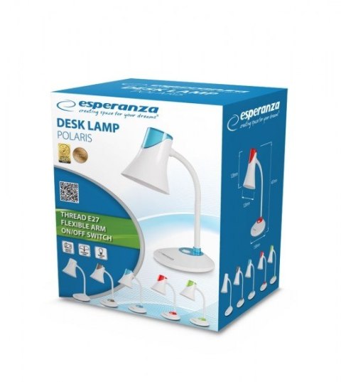 ESPERANZA LAMPKA BIURKOWA POLARIS BIAŁA ELD111W