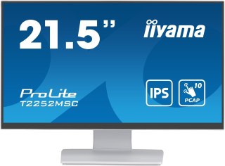 Monitor T2252MSC-W2 21.5 cali biały dotykowy z powłoką antyodciskową