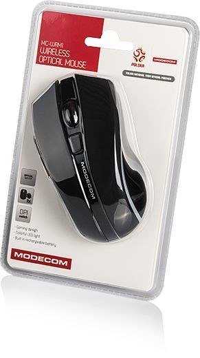 Mysz MODECOM WRM1 M-MC-WRM1-100 (optyczna; 1600 DPI; kolor czarny Mysz MODECOM WRM1 M-MC-WRM1-100 (optyczna; 1600 DPI; kolor czarny