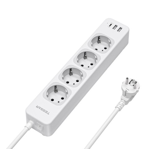 Listwa zasilająca Tessan TS-307-C (biała) Listwa zasilająca Tessan TS-307-C (biała)