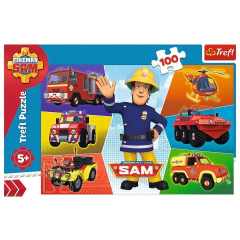 Puzzle 100 elementów - Pojazdy Strażaka Sama Puzzle 100 elementów - Pojazdy Strażaka Sama