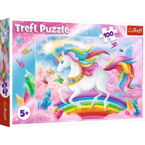 Puzzle 100 elementów - W kryształowym świecie jednorożców Puzzle 100 elementów - W kryształowym świecie jednorożców