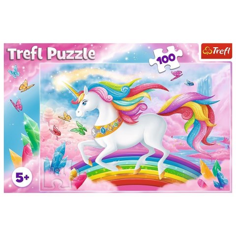 Puzzle 100 elementów - W kryształowym świecie jednorożców Puzzle 100 elementów - W kryształowym świecie jednorożców