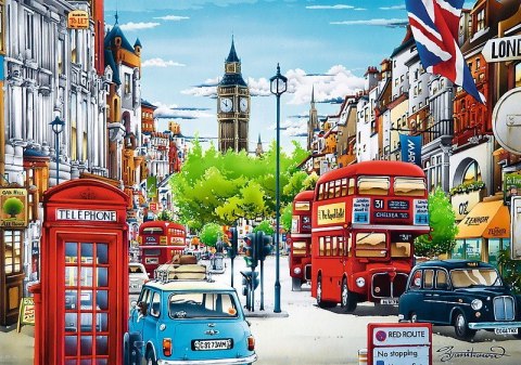 Puzzle 1000 elementów - Ulica Londynu Puzzle 1000 elementów - Ulica Londynu