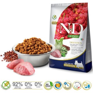 FARMINA N&D Quinoa Dog Digestion Adult Mini - sucha karma dla psa - 800 g