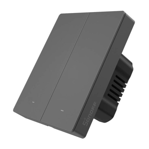 Inteligentny przełącznik ścienny WiFi SONOFF M5-2C-80 (2-kanałowy, do ramki, grafitowy)