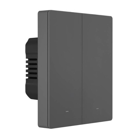 Inteligentny przełącznik ścienny WiFi SONOFF M5-2C-80 (2-kanałowy, do ramki, grafitowy)