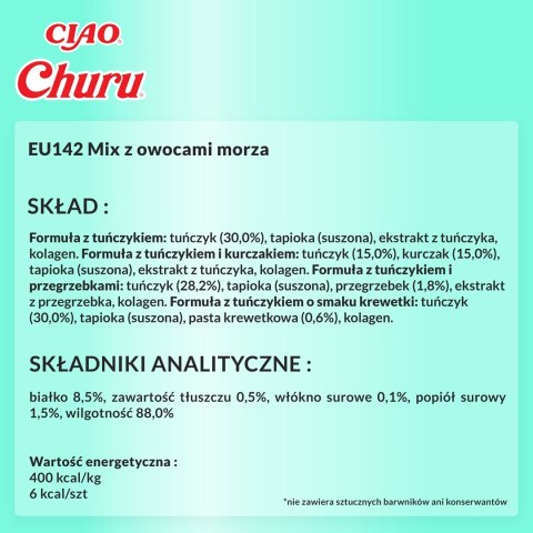 INABA CHURU Varietes Tuńczyk Owoce m- kot 40x14 g INABA CHURU Varietes Tuńczyk Owoce m- kot 40x14 g