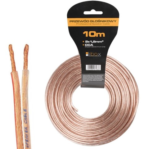 LIBOX KABEL GŁOŚNIKOWY LB0008-10 2X1,5MM (10M) CCA LIBOX KABEL GŁOŚNIKOWY LB0008-10 2X1,5MM (10M) CCA