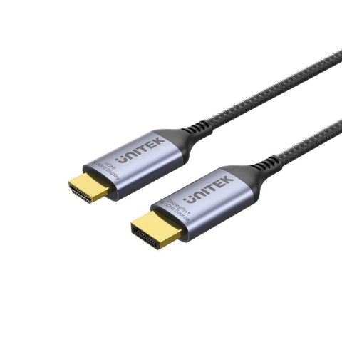 UNITEK KABEL DISPLAYPORT 1.4 DO HDMI 2.1, 8K, 1,8M UNITEK KABEL DISPLAYPORT 1.4 DO HDMI 2.1, 8K, 1,8M