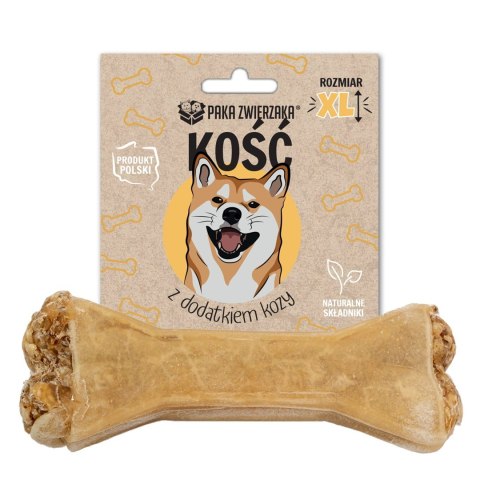 Paka Zwierzaka Kość z dodakiem kozy XL-17 cm 115g Paka Zwierzaka Kość z dodakiem kozy XL-17 cm 115g