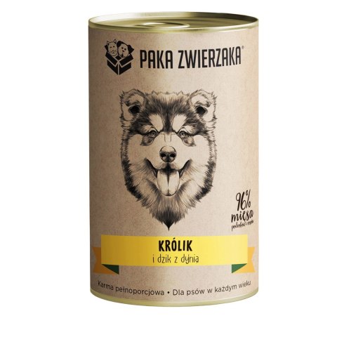 Paka Zwierzaka Królik i dzik z dynią 400g Paka Zwierzaka Królik i dzik z dynią 400g