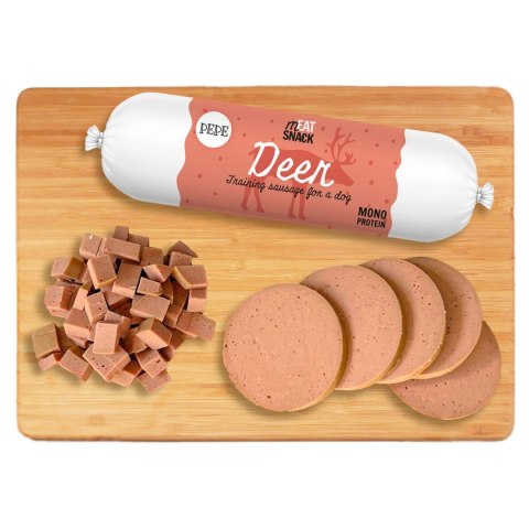 Paka Zwierzaka Pepe kiełbaski meat snack jeleń 200g Paka Zwierzaka Pepe kiełbaski meat snack jeleń 200g