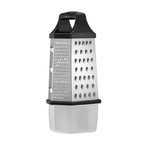 Resto Kitchenware 95413 ręczna tarka / spiralizer Tarka z pojemnikiem Czarny, Stal nierdzewna