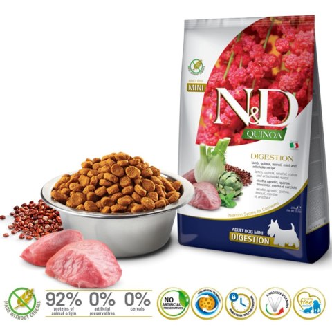 FARMINA N&D Quinoa Dog Digestion Adult Mini - sucha karma dla psa - 2,5 kg FARMINA N&D Quinoa Dog Digestion Adult Mini - sucha karma dla psa - 2,5 kg