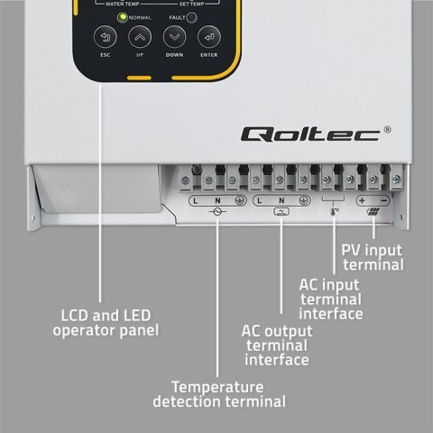 Przetwornica solarna do grzania wody Qoltec ECO Solar Boost | MPPT | BYPASS | LCD | 4kW