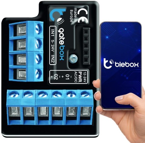 BLEBOX gateBox - Bezprzewodowy sterownik do bram IP20 kontroler BLEBOX gateBox - Bezprzewodowy sterownik do bram IP20 kontroler