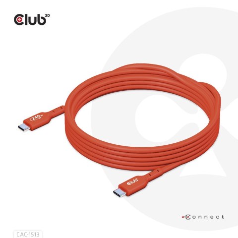 CLUB3D CAC-1513 kabel USB USB 2.0 3 m USB C Pomarańczowy