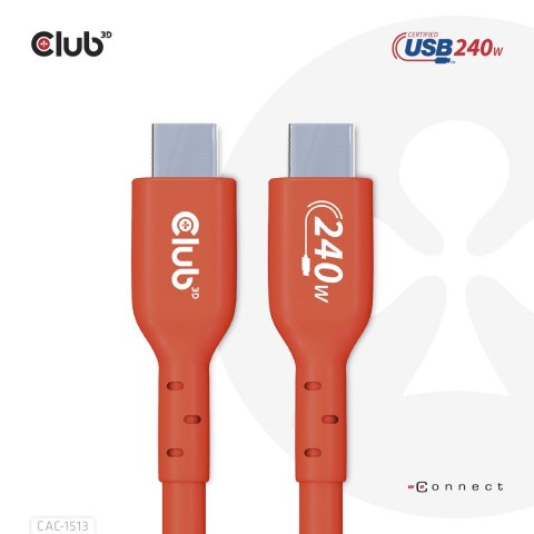 CLUB3D CAC-1513 kabel USB USB 2.0 3 m USB C Pomarańczowy