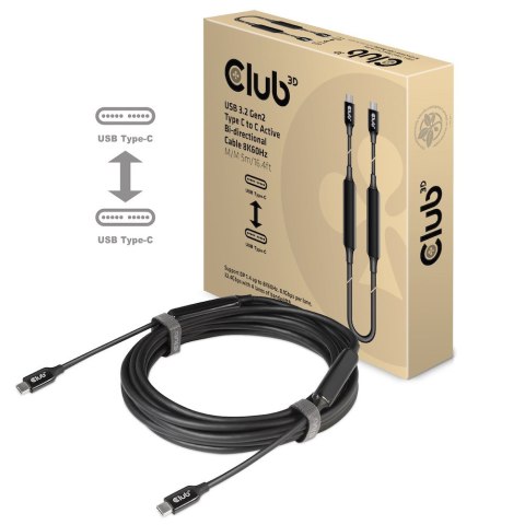 CLUB3D CAC-1535 kabel USB USB 3.2 Gen 2 (3.1 Gen 2) 5 m USB C Czarny