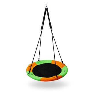 Huśtawka bocianie gniazdo NILS CAMP NB5003 Pomarańczowo-zielone 90 cm