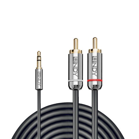 Lindy 35337 kabel audio 10 m 3.5mm 2 x RCA Antracyt Lindy 35337 kabel audio 10 m 3.5mm 2 x RCA Antracyt