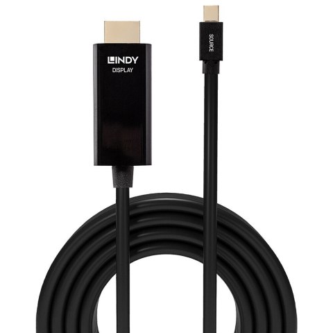 Lindy 36928 adapter kablowy 3 m Mini DisplayPort HDMI Typu A (Standard) Czarny Lindy 36928 adapter kablowy 3 m Mini DisplayPort HDMI Typu A (Standard) Czarny