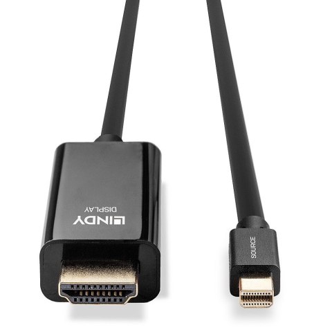 Lindy 36928 adapter kablowy 3 m Mini DisplayPort HDMI Typu A (Standard) Czarny Lindy 36928 adapter kablowy 3 m Mini DisplayPort HDMI Typu A (Standard) Czarny