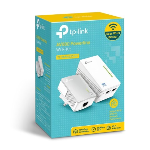 TP-Link TL-WPA4220 KIT 600 Mbit/s Przewodowa sieć LAN Wi-Fi Biały 2 szt.