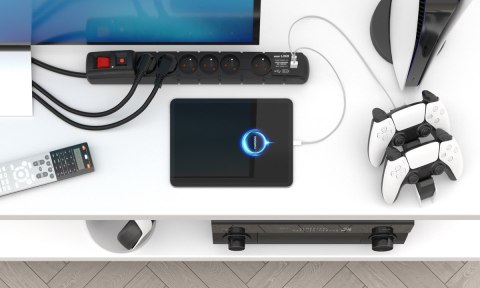 Listwa przeciwprzepięciowa Acar S6 USB A+C (szybka ładowarka) 1,5m ; czarny