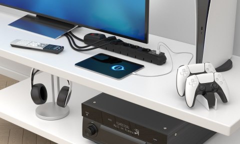 Listwa przeciwprzepięciowa Acar S6 USB A+C (szybka ładowarka) 1,5m ; czarny