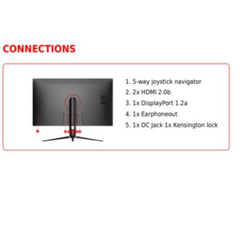 MSI G32CQ5P monitor komputerowy 80 cm (31.5") 2560 x 1440 px Wide Quad HD LCD Czarny