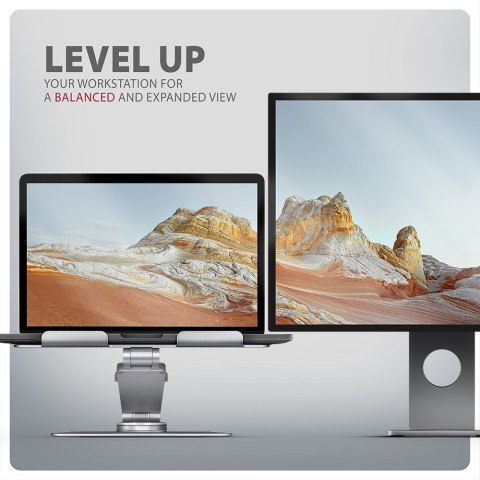 Podstawka pod laptopa AXAGON STND-L, 10 do 16 cali, aluminiowa, szara
